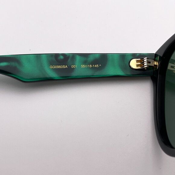 Gucci GG0960SA 001 Sunglasses Black Green Swirl Women main image 10